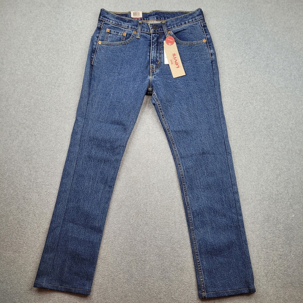 Levi's 505 Regular Fit Jeans Mens 29x32 Blue Straight Leg Stretch Denim